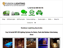 Tablet Screenshot of fusionlighting.com.au